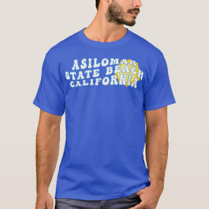 Womens Asilomar Staat Beach California CA Retro Wa T-Shirt