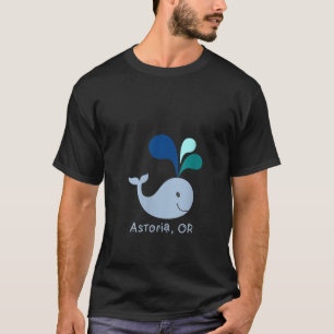 Womens Astoria Oregon Niedlich Whale Lover Cartoon T-Shirt