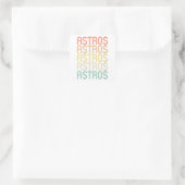 Womens Astros  Quadratischer Aufkleber (Tasche)