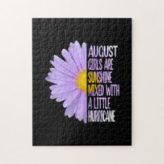 Womens August Birthday Womens Gift Funny Daisy Puzzle