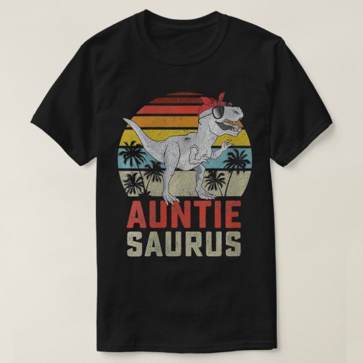 Womens Auntiesaurus T Re Dinosaur Auntie Saurus Fa T-Shirt (Design vorne)