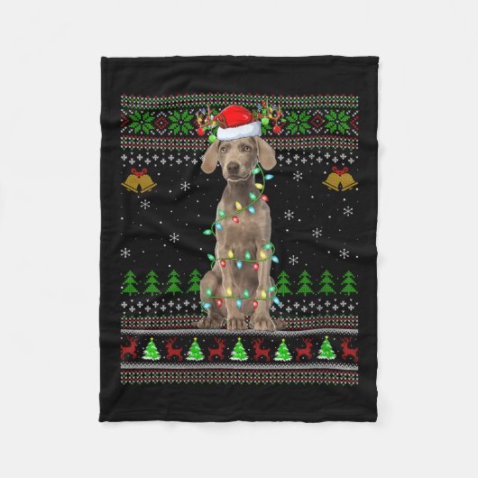 Womens Australian Cattle Dog Ugly Christmas Sweate Fleecedecke (Vorderseite)