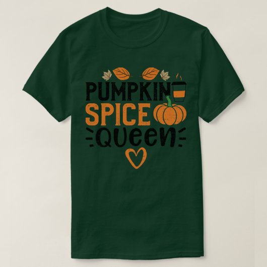 Womens Autumn Pumpkin Spice QueenPumpkin Redewendu T-Shirt (Design vorne)