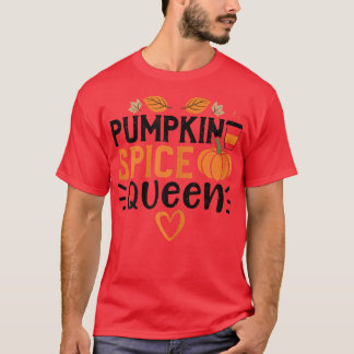 Womens Autumn Pumpkin Spice QueenPumpkin Redewendu T-Shirt