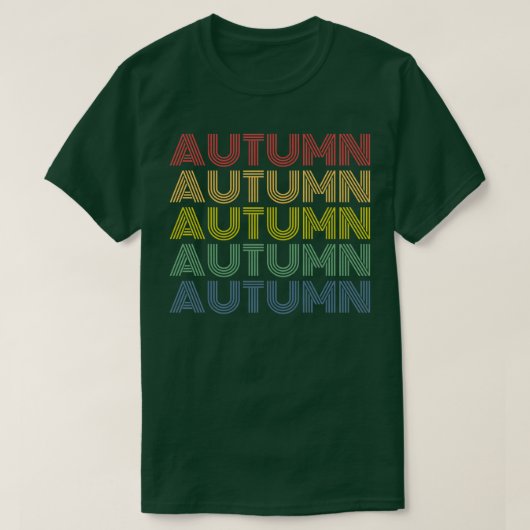 Womens Autumn Wordmark Muster Personalisiert Name  T-Shirt (Design vorne)