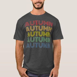 Womens Autumn Wordmark Muster Personalisiert Name  T-Shirt