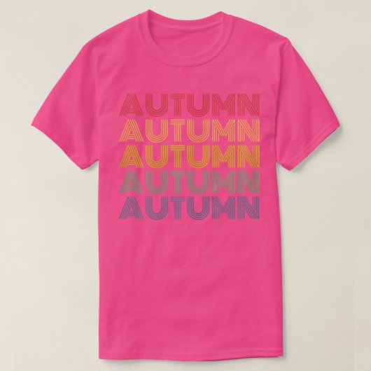 Womens Autumn Wordmark Muster Personalisiert Name T-Shirt (Design vorne)