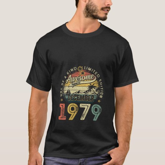 Womens Awesome Since December 1979 46 Years Old 46 T-Shirt (Vorderseite)