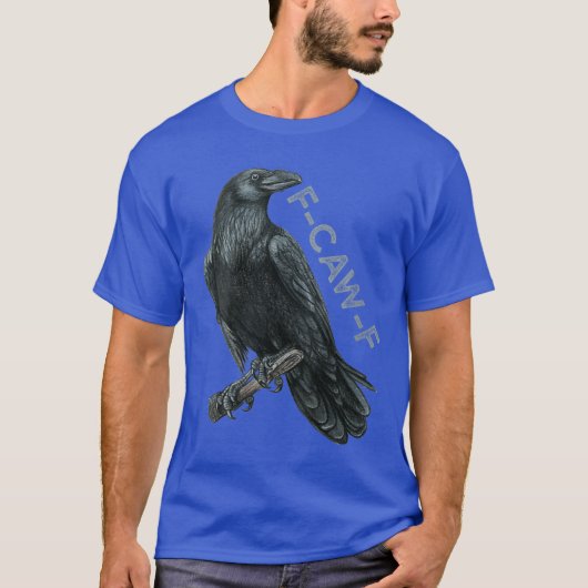Womens awF Black Bird Crow Funny Bird Cawing Grung T-Shirt (Vorderseite)