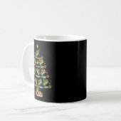 Womens B Fish Christmas Tree Lights Funny B Fishin Kaffeetasse (Vorderseite Links)