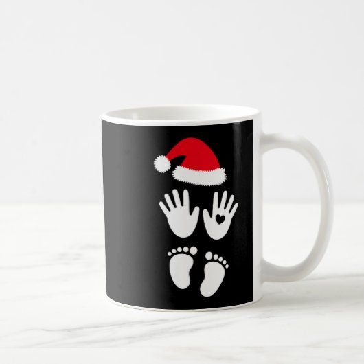 Womens Baby Bump First Christmas Kaffeetasse (Rechts)