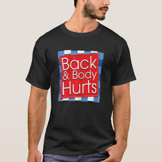 Womens  Back Body Hurts Quote Workout Gym Top 3 (Vorderseite)
