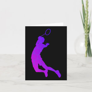 Womens Badminton Player Badminton Shuttle Karte