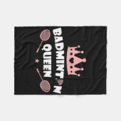 Womens Badminton Queen Shuttle Badminton Lover Fleecedecke (Vorderseite (Horizontal))