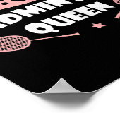 Womens Badminton Queen Shuttle Badminton Lover Poster (Ecke)