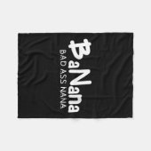 Womens Banana Bad Nana Funny Grandma Mom Family Qu Fleecedecke (Vorderseite (Horizontal))