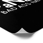 Womens Banana Bad Nana Funny Grandma Mom Family Qu Poster (Ecke)