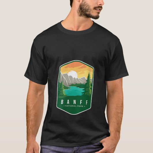 Womens Banff National Park V Neck T-Shirt (Vorderseite)