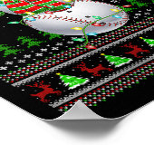 Womens Baseball Snowman Ugly Christmas Sweaters Sr Poster (Ecke)