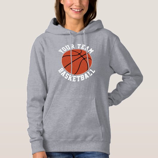 Womens Basketball Custom Team/Player/Jersey-Nummer Hoodie (Vorderseite)