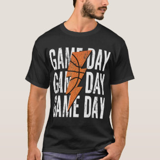 Womens Basketball Mama Leopard Game Day Mother Da T-Shirt