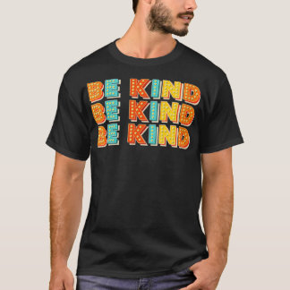 Womens Be Kind Letter Print in Lights VNeck T-Shirt
