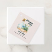 Womens Beach and Blume Themed Retirement Party Geschenkanhänger (Beispiel)