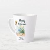 Womens Beach and Blume Themed Retirement Party Milchtasse (Linke Ecke)