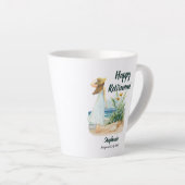 Womens Beach and Blume Themed Retirement Party Milchtasse (Rechte Ecke)