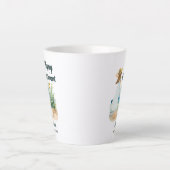 Womens Beach and Blume Themed Retirement Party Milchtasse (Vorderseite)