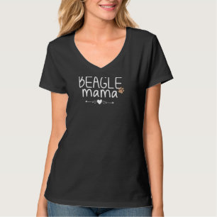 Womens Beagle Mama Beagle Mama Paw Dog T-Shirt