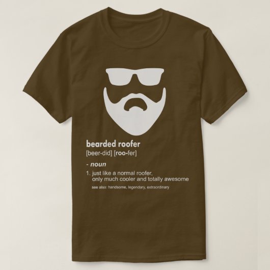 Womens Bearded Roofer Funny Beard Dachdecke VNeck T-Shirt (Design vorne)