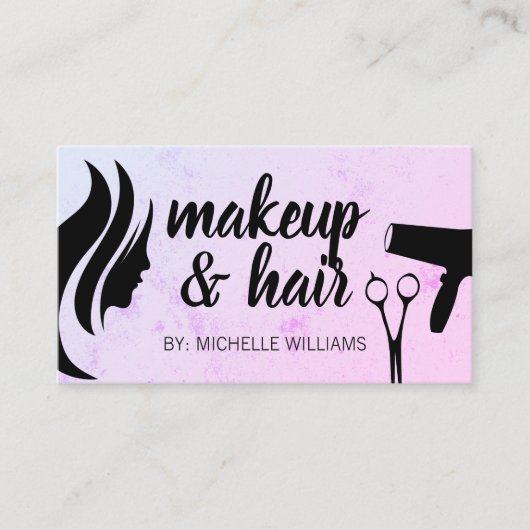 Womens Beauty | Schere und Entlüfter Terminkarte (Vorderseite)