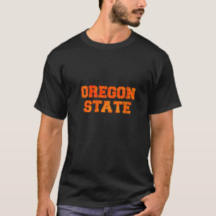 Womens Beaver Staat ist Oregon Staat Orange Distre T-Shirt