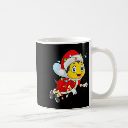 Womens Bees Christmas Lights Santa Costume Cute An Kaffeetasse (Rechts)