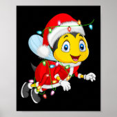 Womens Bees Christmas Lights Santa Costume Cute An Poster (Vorne)