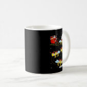 Womens Bees Santa Sleigh Flying Funny Magical Chri Kaffeetasse (VorderseiteRechts)