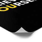 Womens Believe In Yourself Motivation Quote V-neck Poster (Ecke)