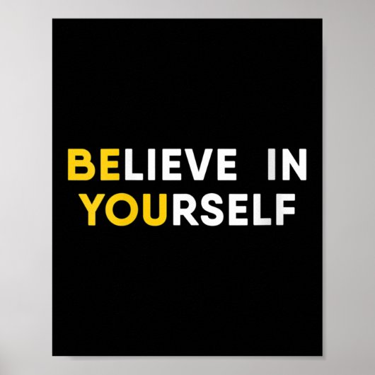 Womens Believe In Yourself Motivation Quote V-neck Poster (Vorne)