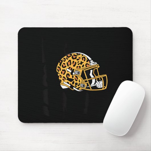 Women's Bend &amp; Snap Leopard Print Helmet Footb Mousepad (Mit Mouse)