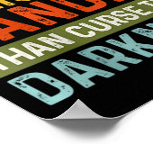 Womens besser, eine Kerze anzünden, als den Dar zu Poster (Ecke)