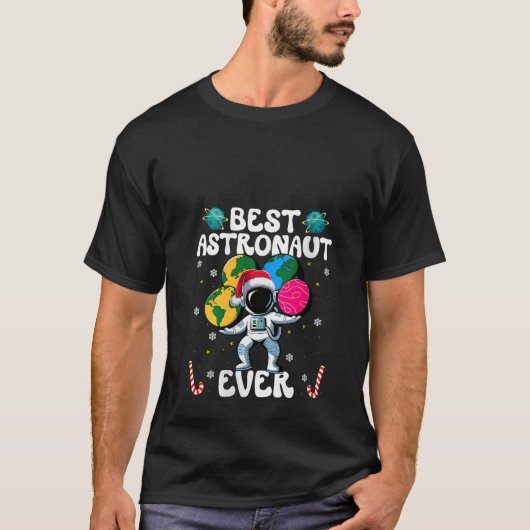 Womens Best Astronaut Ever Christmas Basketball Ca T-Shirt (Vorderseite)