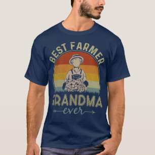 Womens Best Bauer Oma je Retro Design Funny T-Shirt