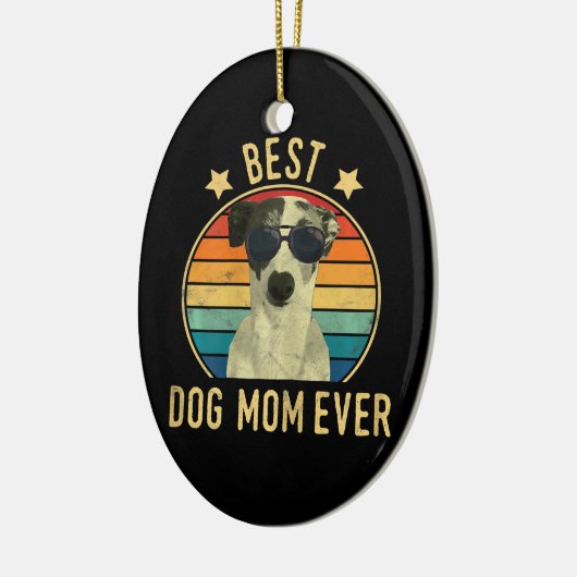 Womens Best Dog Mom Ever Italian Greyhound Mors Keramik Ornament (Links)