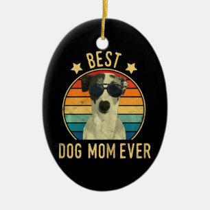 Womens Best Dog Mom Ever Italian Greyhound Mors Keramik Ornament