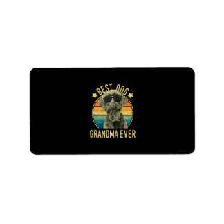 Womens Best Dog Oma Ever Giant Schnauzer Adressaufkleber