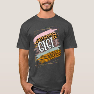Womens Best Gigi Grandma Wertschätzung Leopard Mot T-Shirt