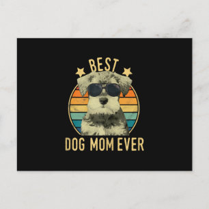 Womens Best Hund Mama je Miniatur Schnauzer Postkarte