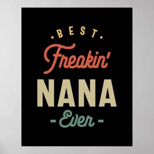 Womens Best Nana je Oma-Geschenk Poster (Vorne)