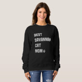 Womens Best Savannah Cat Mom Cat Sweatshirt (Vorne ganz)